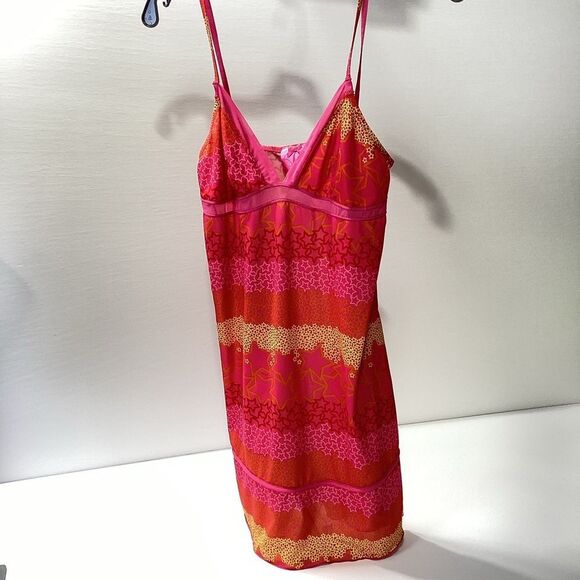 Victoria’s Secret Pout Lingerie Nightie Slip Babydoll Sleepwear Pink Stars L - Picture 2 of 8